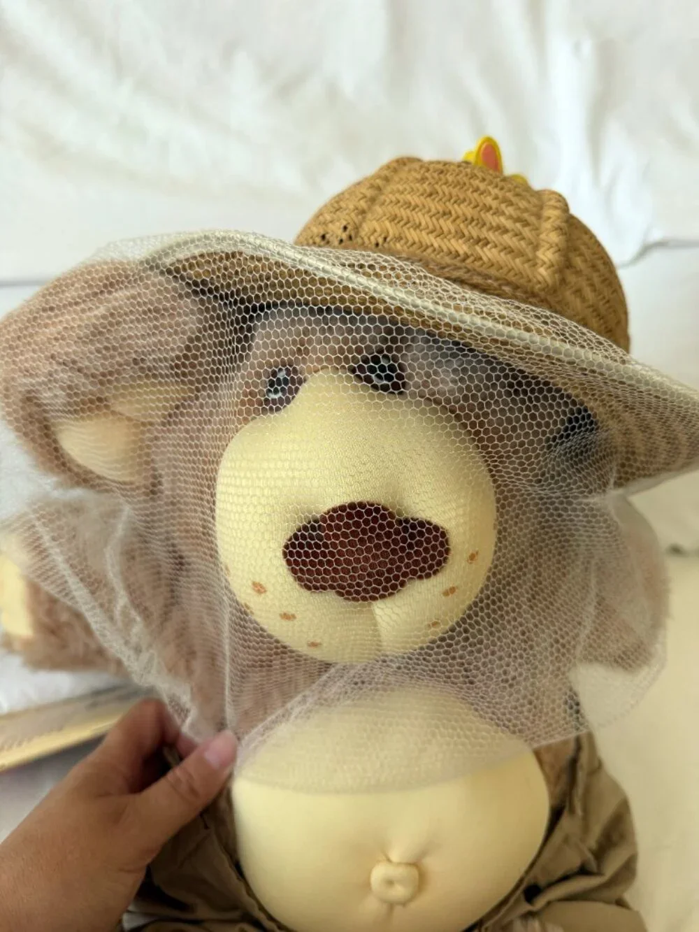 Vintage Furskins Bear Boone Beekeeper Xavier Roberts Plush 22